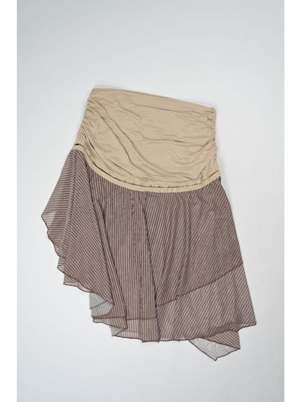 Lioness Sephi Midi Skirt in Mushroom Stripe - Picture 3 of 4